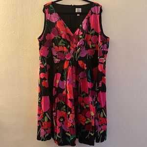 NWOT black/pink floral dress - Suzi Chin for Maggie Boutique